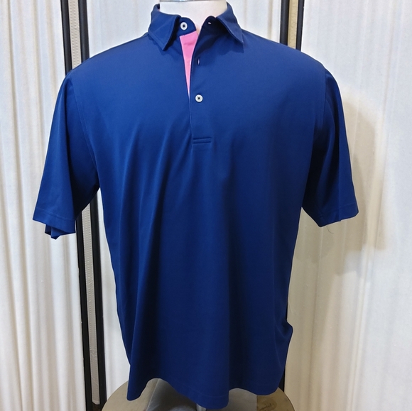 Donald Ross Other - Donald Ross Golf Shirt, Blue/Pink,‎ Men's M